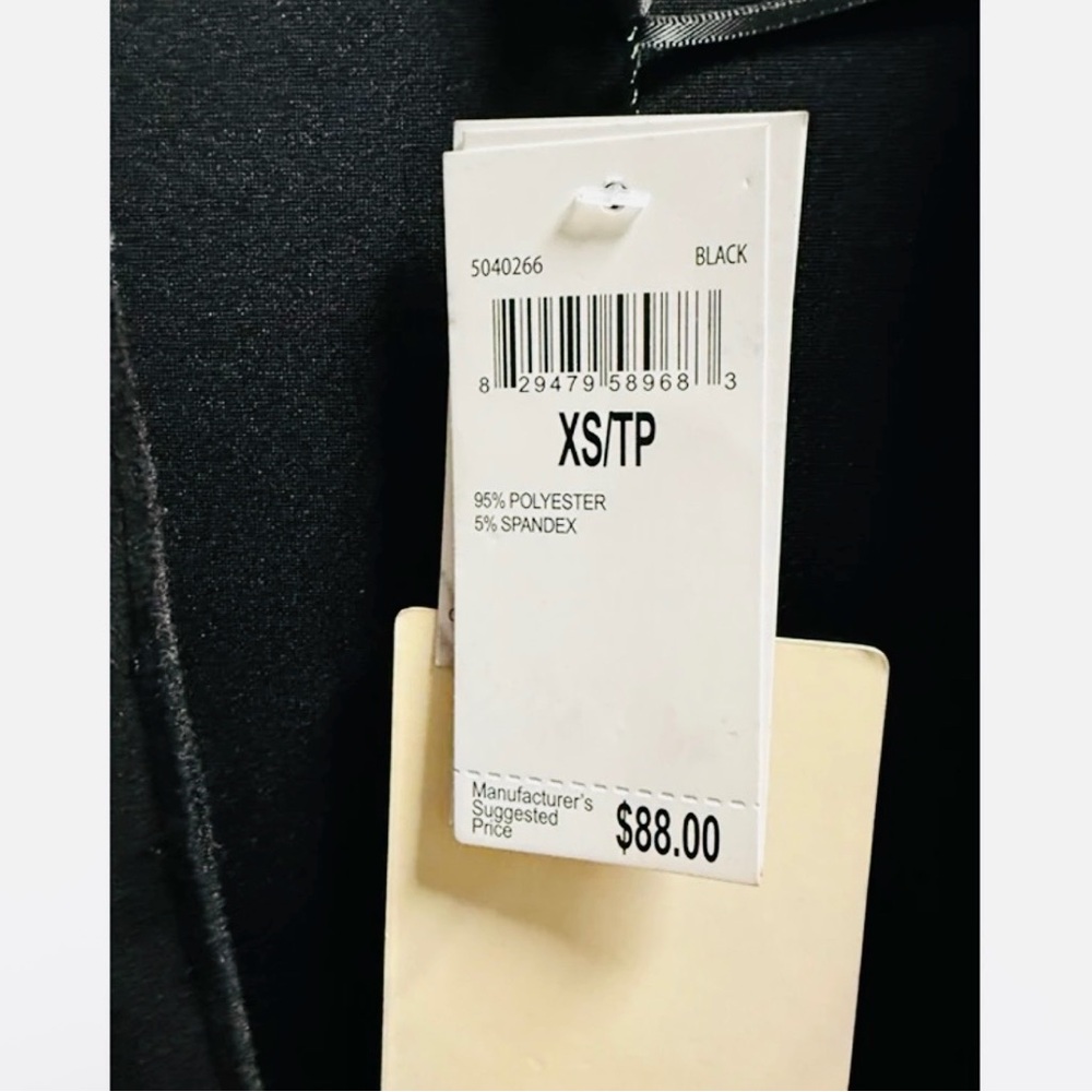 Black Blazer Industry Womens Black Faux Leather Open Front nwt - Picture 14 of 16